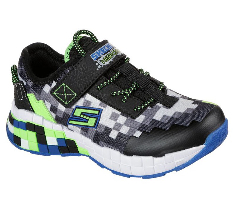 Skechers Pojkar Svarta/Ljus Gröna Sneakers - Mega-Craft - Sverige (LKYBZ-3015)